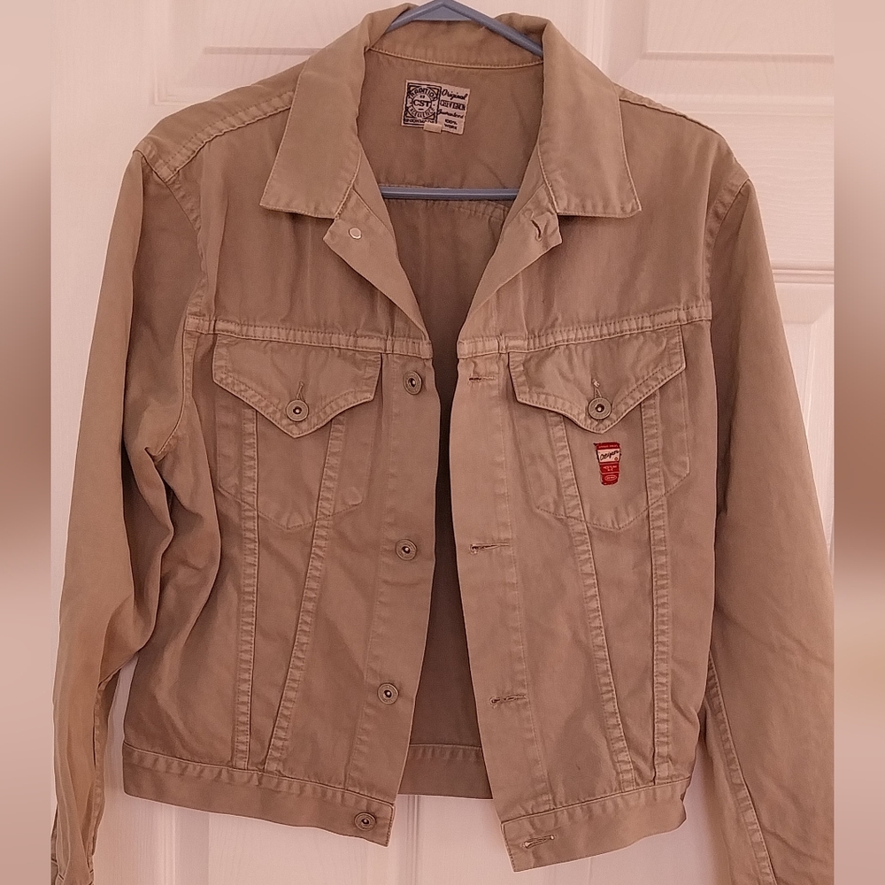 Vintage Chevignon Beige Jean Jacket for Women